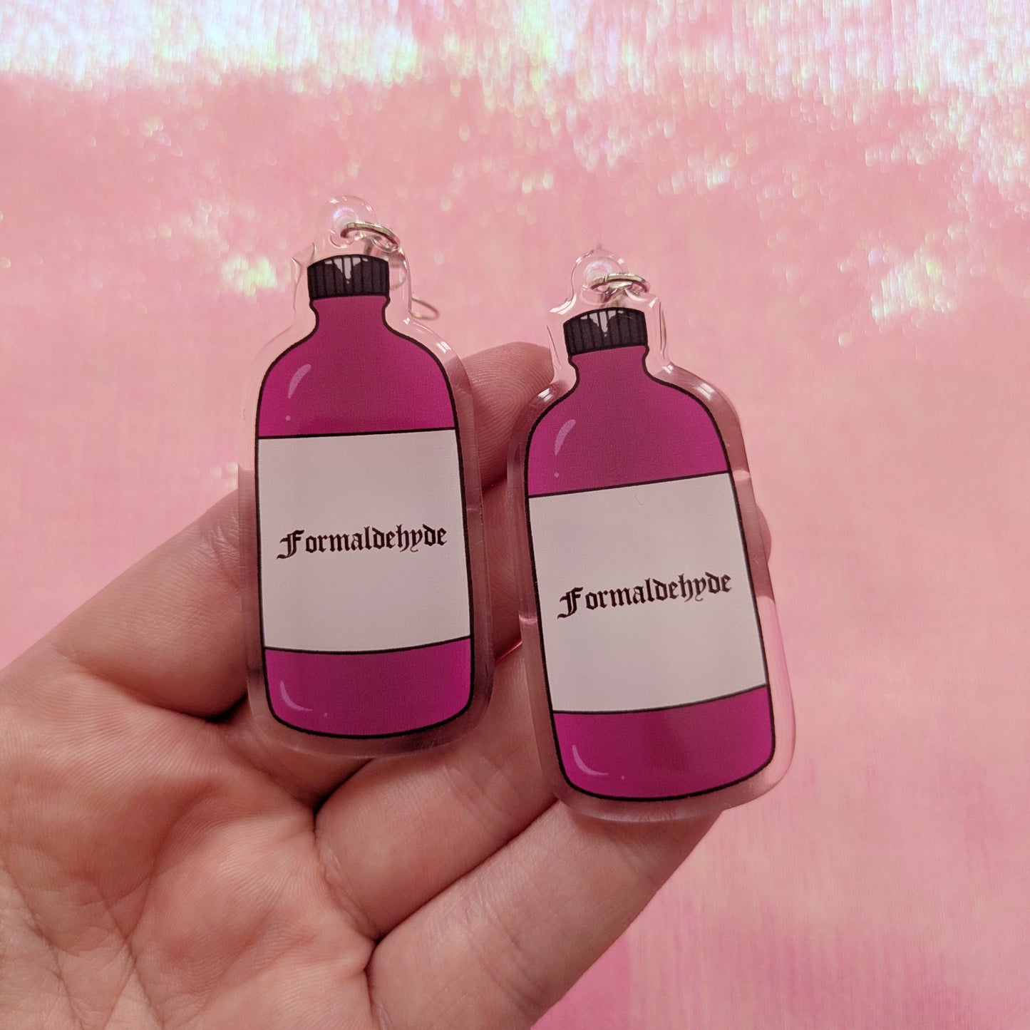 Formaldehyde Bottle 2.5 Inch Earrings