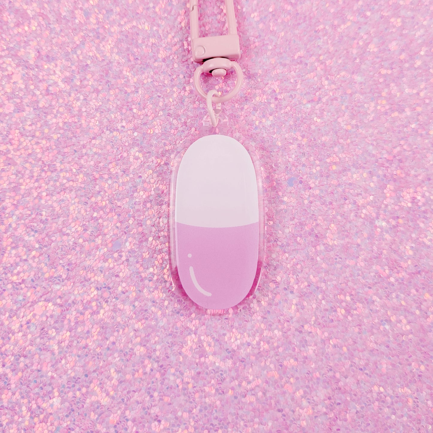 Pink Pill Acrylic Keychain