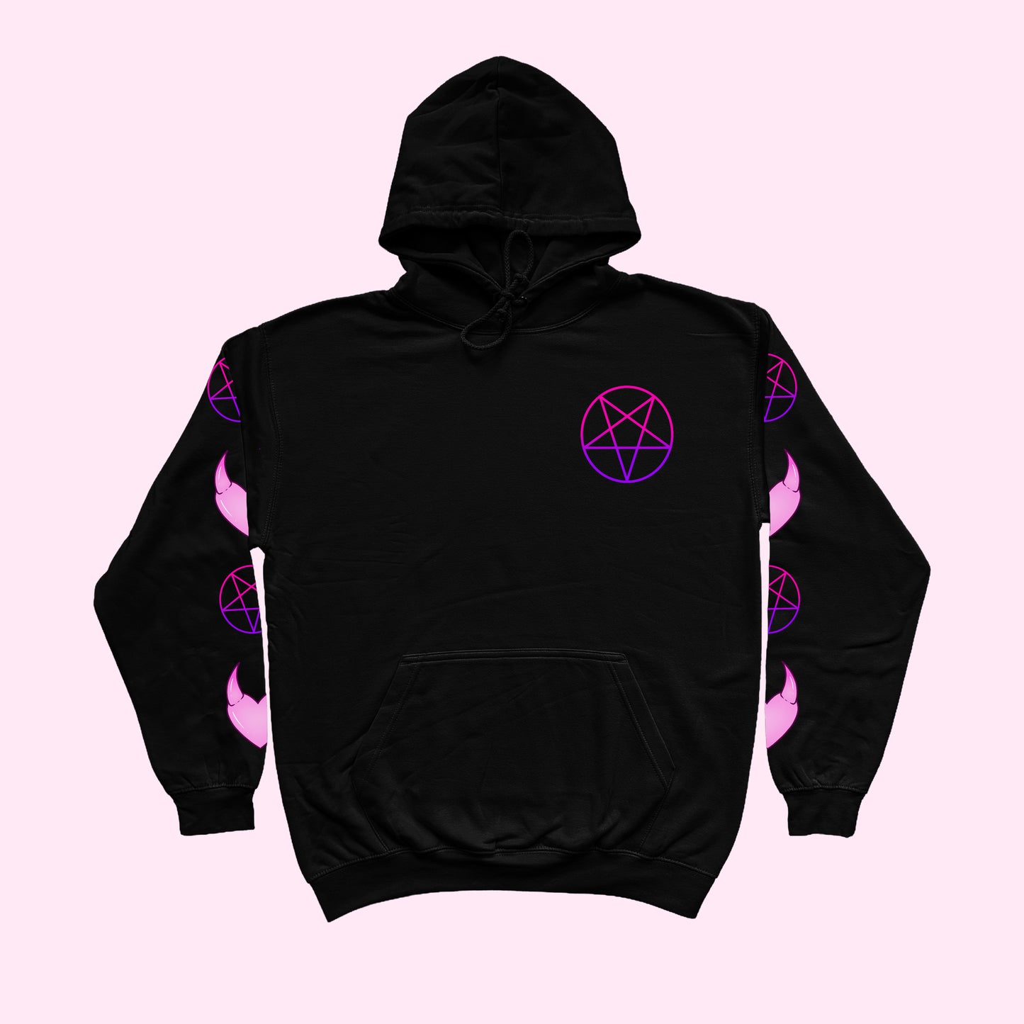 Pink Demon Girl Hoodie (Sizes S-5XL)