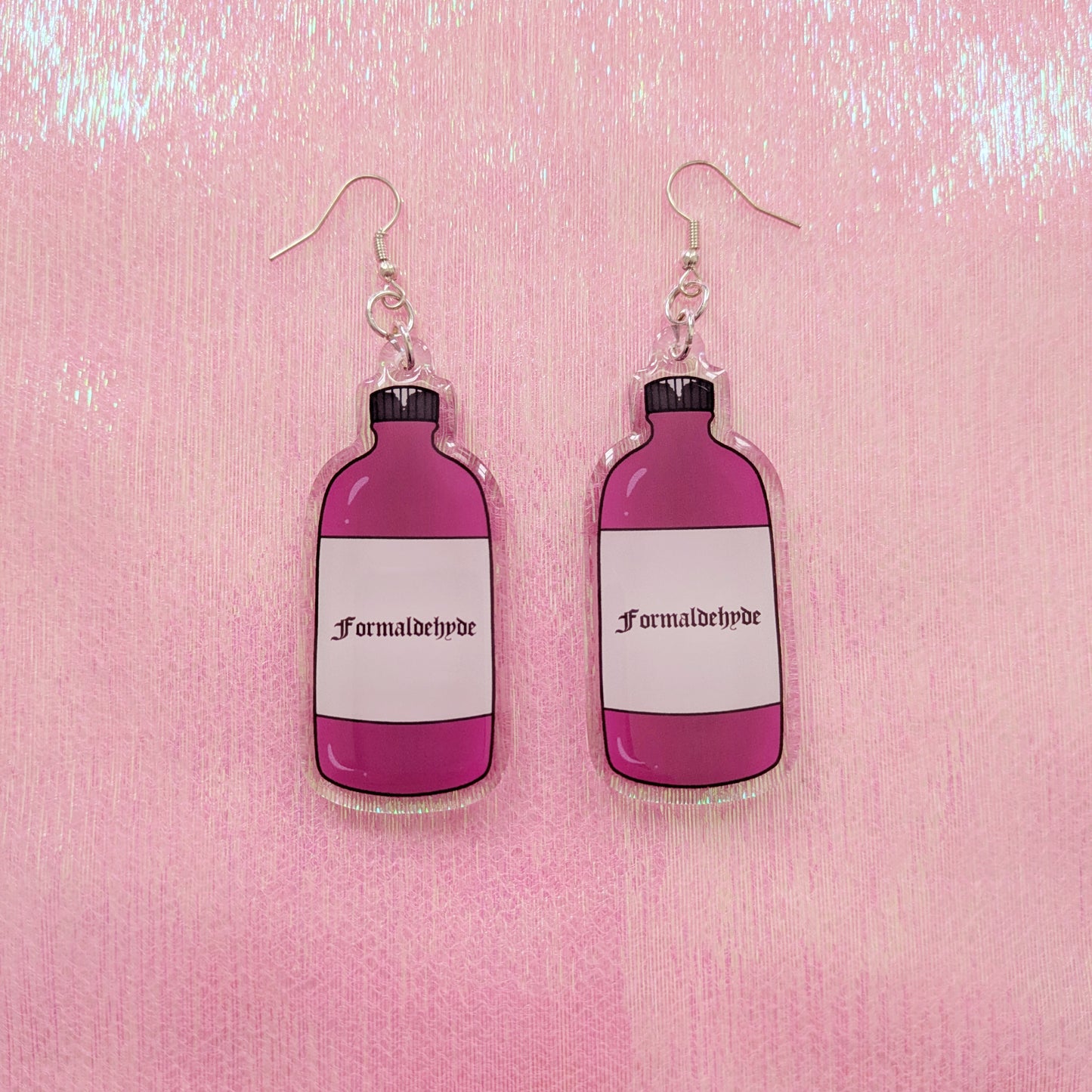 Formaldehyde Bottle 2.5 Inch Earrings