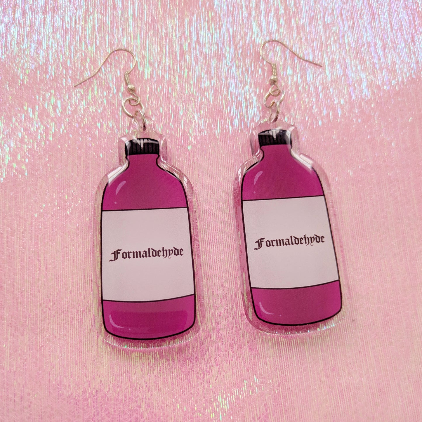 Formaldehyde Bottle 2.5 Inch Earrings