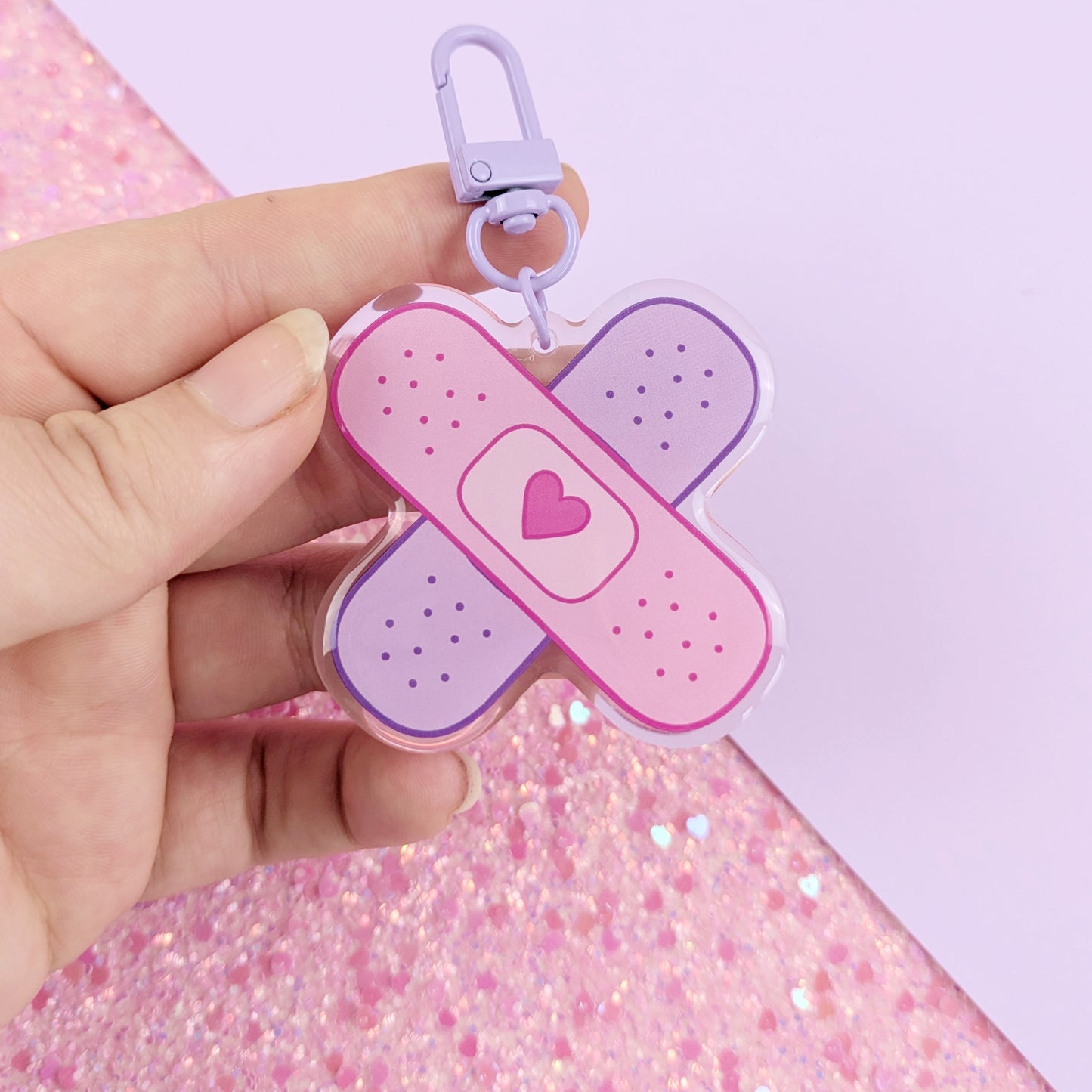 Crossed Bandages Acrylic Keychain