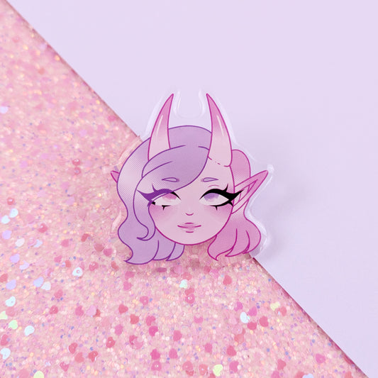 B Grade Pastel Demon Acrylic Pin