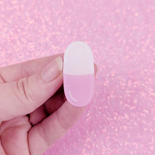 Pink Pill Acrylic Pin