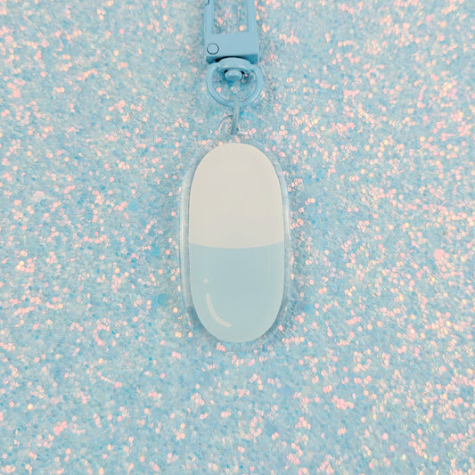 Blue Pill Acrylic Keychain