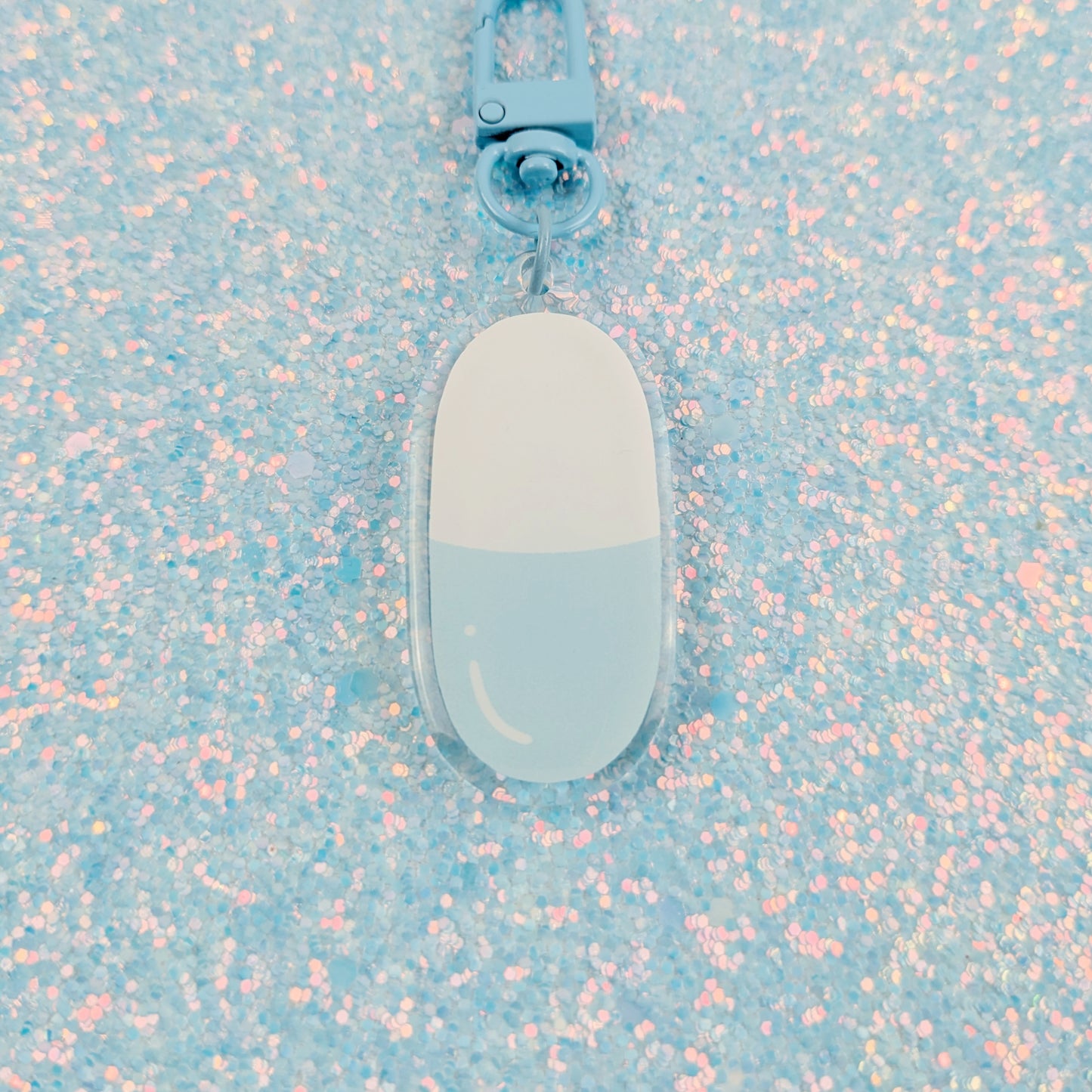 Blue Pill Acrylic Keychain